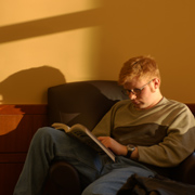 Student reading
