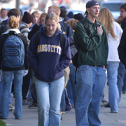 Students on campus