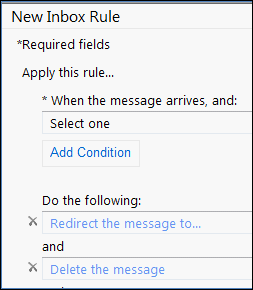 Click Delete the message.