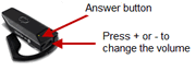 wireless headset - adjust volume