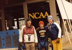 Keith Hanson and Jim Allen prior to NCAA championship race