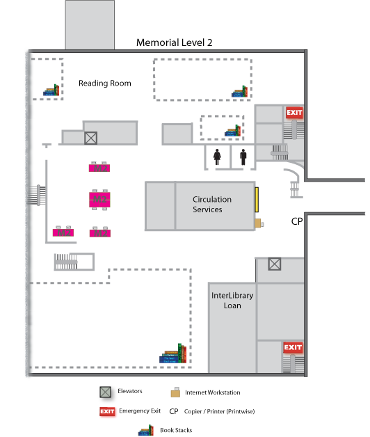 memorial level two map