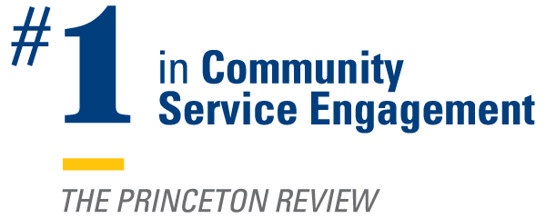 Ranked #1 in Commuinity Service Engagement by The Princeton Review