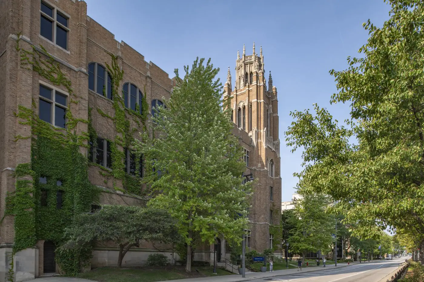 Marquette Hall, view from Wisconsin Avenue. 