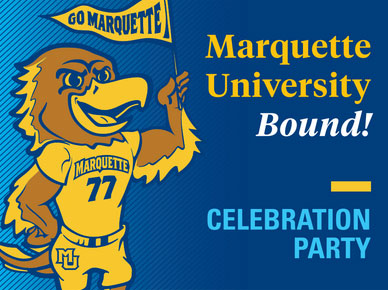 Iggy Go Marquette flag party invite card