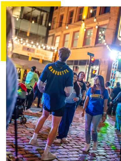 marquette students at milwaukee night market