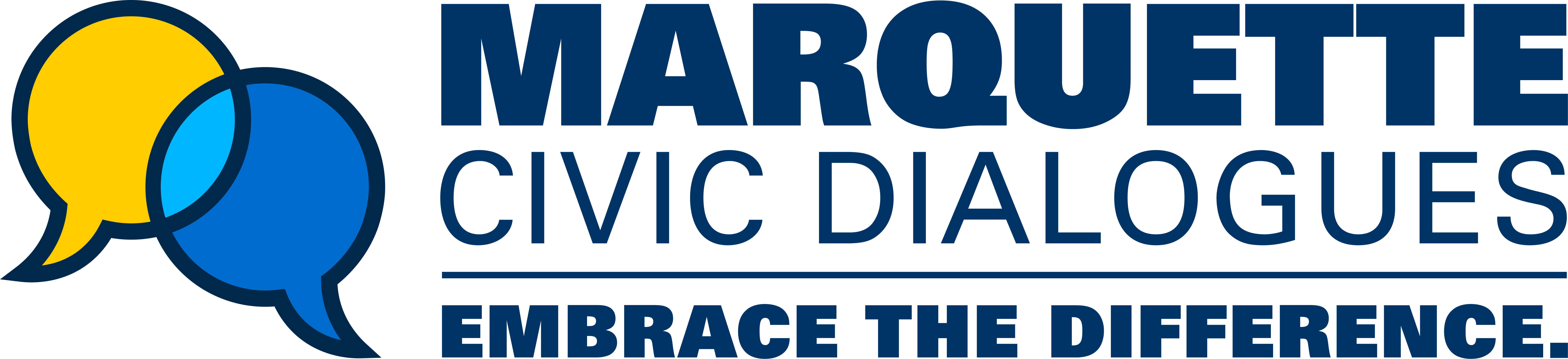 Logo for Marquette Civic Dialogues.  