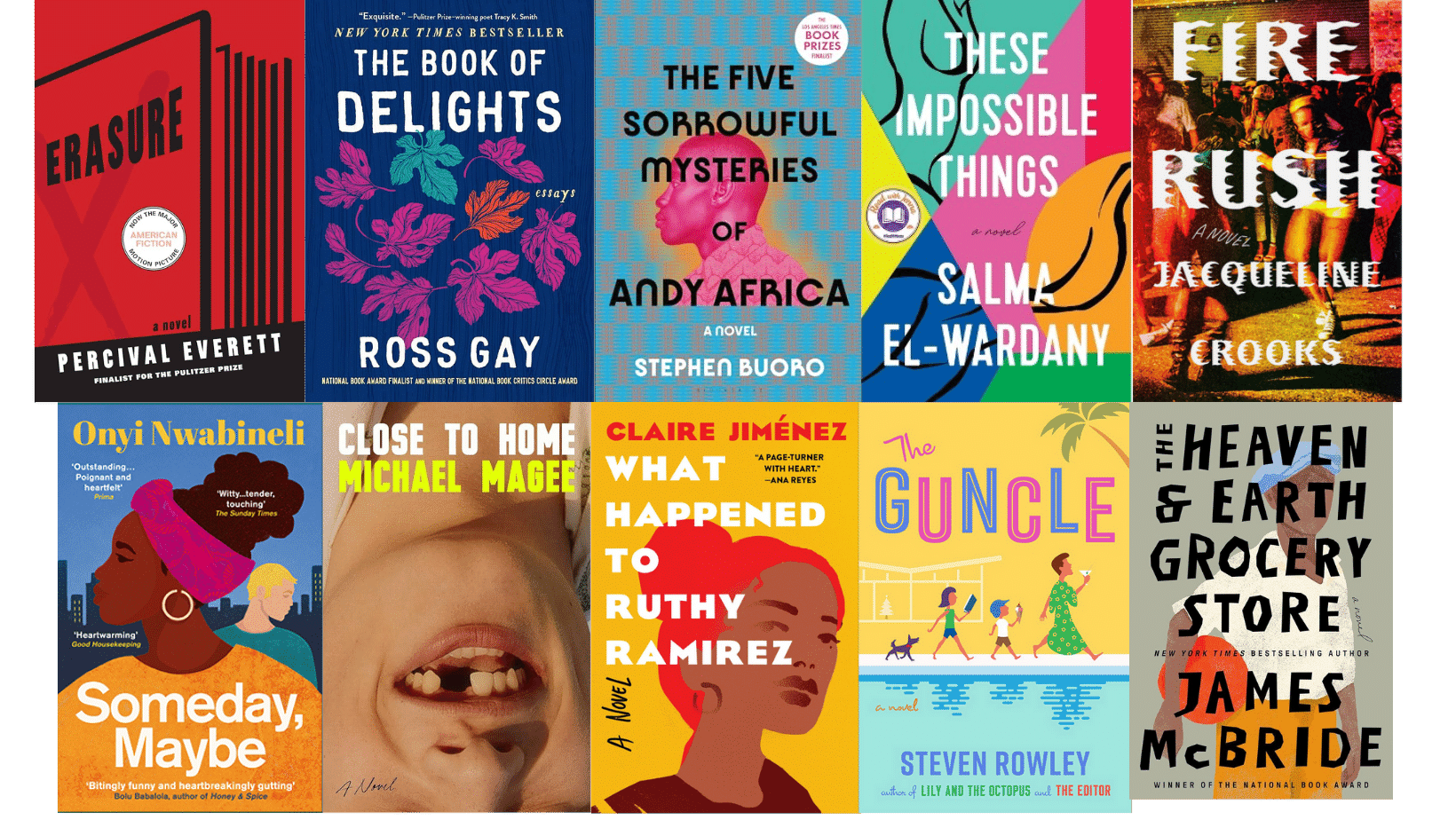 Book covers for faculty book club