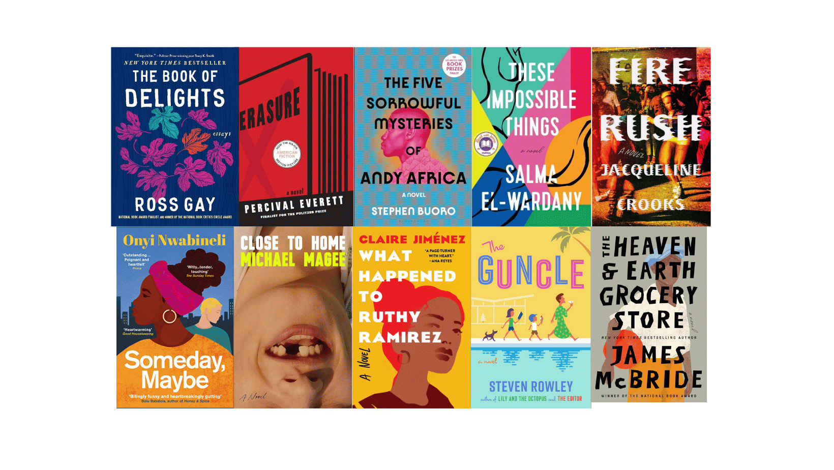 Book covers for faculty book club