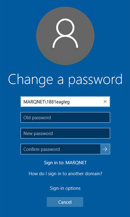 Change Your Password Via Windows 8 IT Services Marquette University