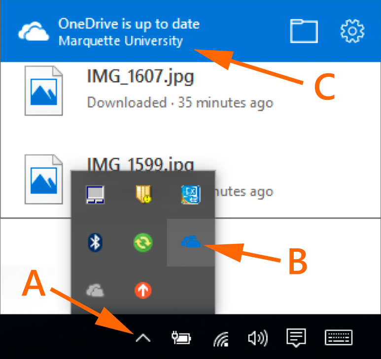 OneDrive Marquette University folder