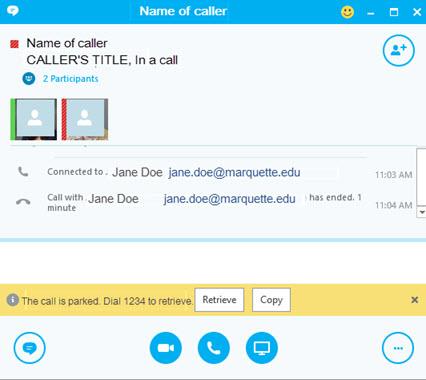 make a call from skype for business