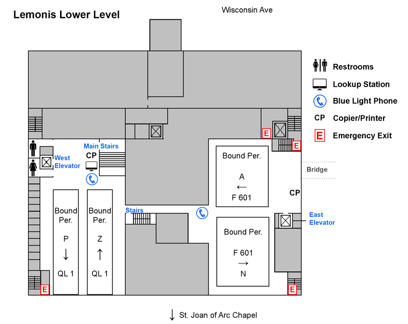 Lower level of Lemonis Center for Student Success