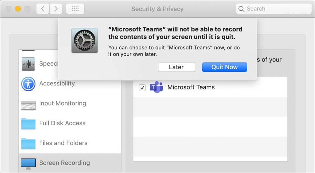 program not prompting for security mac osx