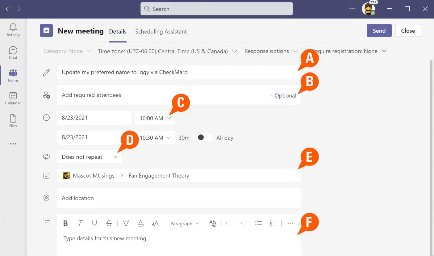 how to set up meeting in microsoft teams