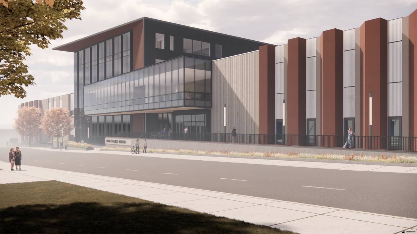 Rendering of Wellness + Recreation facility