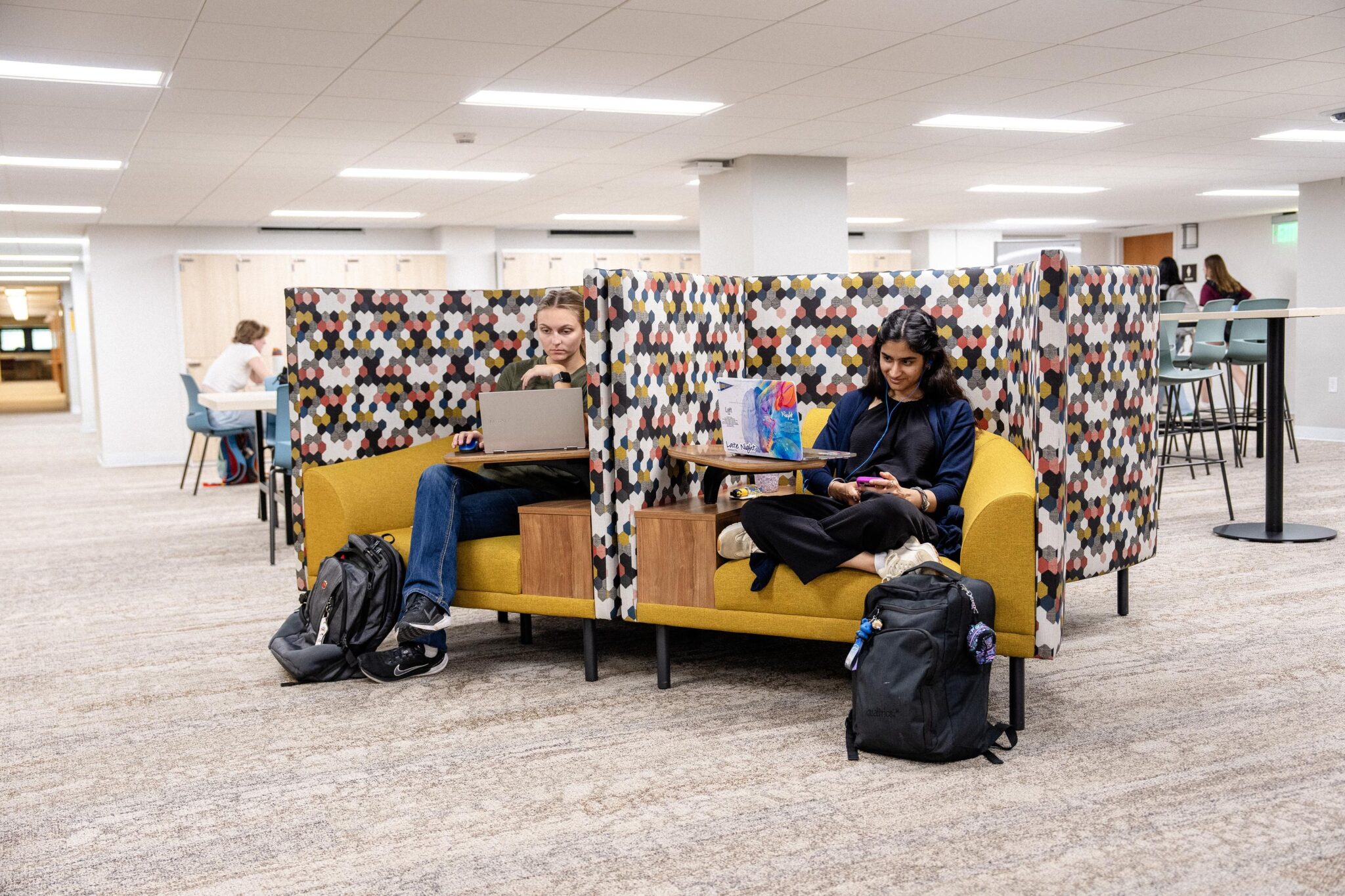 Students sitting in the Lemonis Center