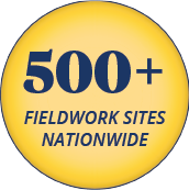 500 fieldwork sites